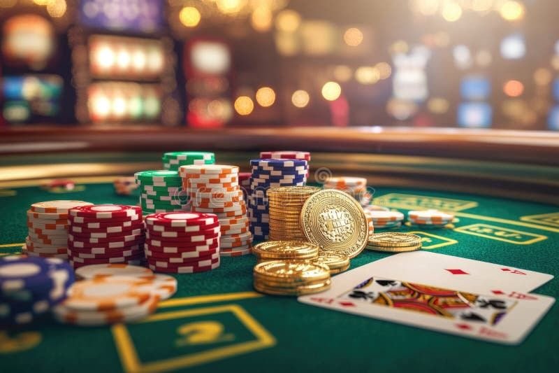 Ilustrasi koleksi mesin slot online berwarna neon di vip4dp